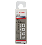 10 Metallbohrer HSS-G 2,5x30x57mm