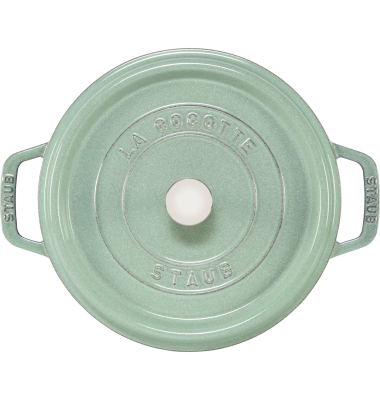 La Cocotte 24cm rund Salbeigr&uuml;n, Gusseisen