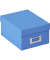 Fotobox FB-115-U, mit Deckel, au&szlig;en 11x17x22cm, Strukturpapier blau