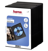 1x10 Hama DVD-Leerh&uuml;lle mit Folie schwarz 51276