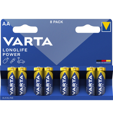 1x8 Varta Longlife Power Mignon AA LR 6