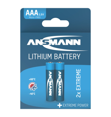 1x2 Ansmann Lithium Micro AAA LR 03 Extreme