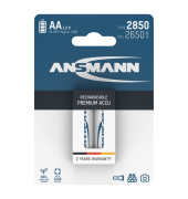 1x2 Ansmann NiMH Akku 2850 Mignon AA 2650 mAh