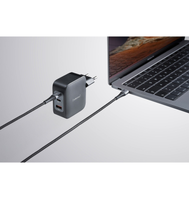 Power Adapter 100W GaN 2x USB-C 1x USB-A inkl. Kabel 2m