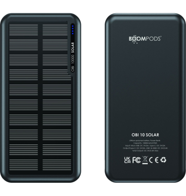 Solar-Powerbank POSBLK, schwarz