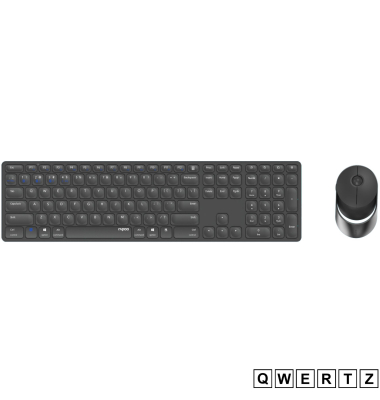 9850M Dunkelgrau QWERTZ Kabelloses Multi-Mode-Deskset
