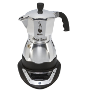 Espressokocher 0006092/NP, silber/schwarz