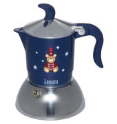 Espressokocher 0006649, blau/silber