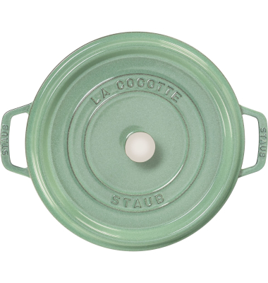 La Cocotte 26cm rund, salbei, Gusseisen
