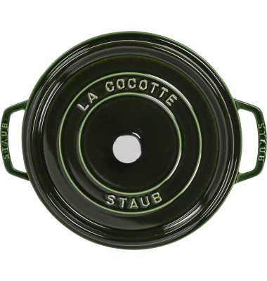 La Cocotte 28cm rund, basilikumgr&uuml;n, Gusseisen