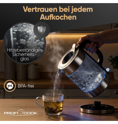 PC-WKS 1322 G inox LED 1,7L