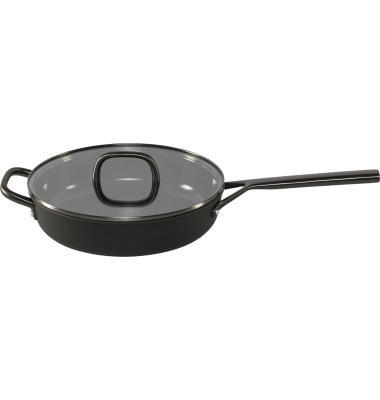 Milano Schmorpfanne mit Glasdeckel 28 cm, schwarz
