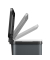 Tretabfalleimer, 17 + 9 Liter, Stahlblech, KunststoffTragegriff Deckel Einsatz Griffrand