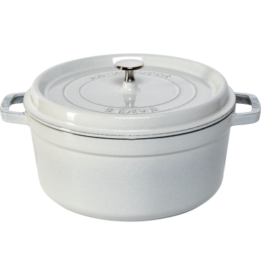 La Cocotte 26cm rund, weisser Tr&uuml;ffel, Gusseisen