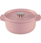 Br&auml;ter mit Deckel Gusseisen 22cm, rosa