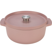 Br&auml;ter mit Deckel Gusseisen 26cm, rosa