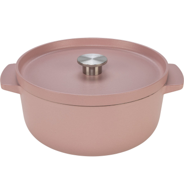 Br&auml;ter mit Deckel Gusseisen 26cm, rosa