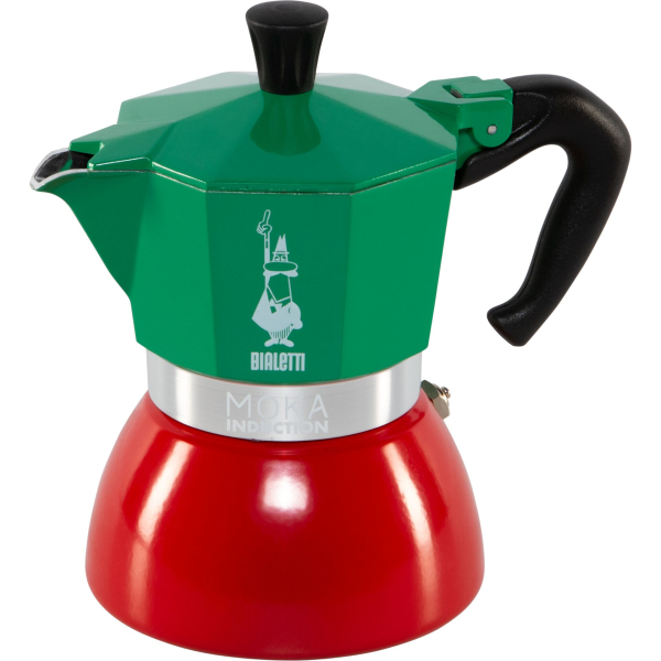Bialetti Espressokocher 0007403, rot/grün 8006363102568 Bialetti