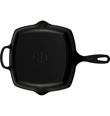 Grillpfanne Gusseisen Quad. Schwarz 26 cm