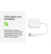 RockStar 3,5mm Audio- und USB-C Ladeadap. wei&szlig; NPA004btWH