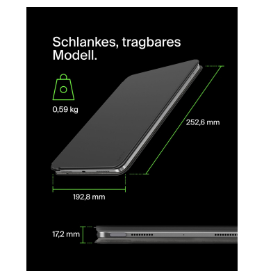 Pro Tastatur mit H&uuml;lle f&uuml;r iPad 10,9 10.Gen.DE BBZ002de-v3