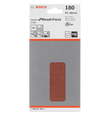 Schleifblatt C 430 Holz + Lack 93x186MM K&ouml;rnung 180