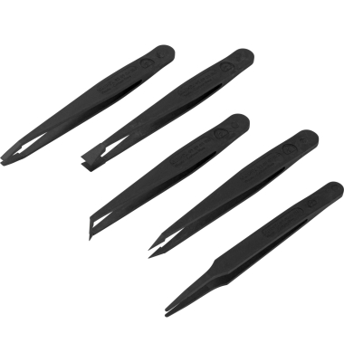 Kunststoffpinzetten-Set, ESD 5tlg