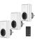 Funk-Steckdosen-Set silber 3+1 3x1000W 0085010703