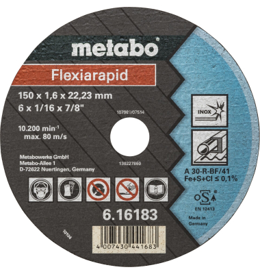Flexiarapid 150x1,6x22,2 Inox