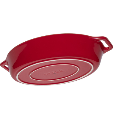 Auflaufform Keramik, oval, Kirsche, 29cm