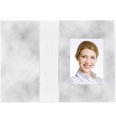 1x100 Daiber Bewerbungsbildmappe Wolkendesign grau 3,6x5cm