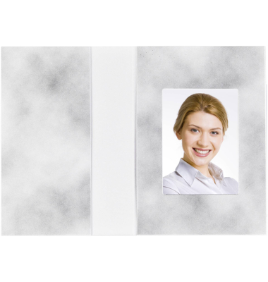 1x100 Daiber Bewerbungsbildmappe Wolkendesign grau 3,6x5cm