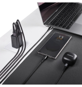 Power Adapter W65ACC GaN 2x USB-C 1x USB-A 65W schwarz