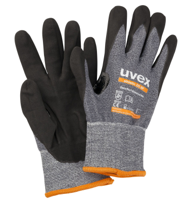 Schnittschutzhandschuhe, grau/schwarz