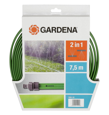 Schlauch-Regner gr&uuml;n 7,5 m L&auml;nge