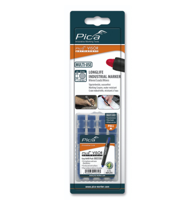 Pica VISOR permanent Ersatzminen -Sets, blau SB