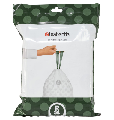 M&uuml;llbeutel 138546, wei&szlig;, 36 Liter