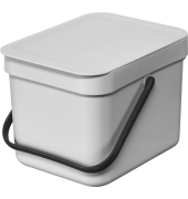 Sort & Go Abfallbeh&auml;l. Light Grey 6 L