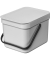 Sort & Go Abfallbeh&auml;l. Light Grey 6 L