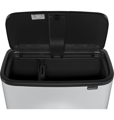 M&uuml;lleimer Bo Touch Bin weiss, 11 + 23 L