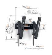 COMFORT TVM 3215 schwarz Tilt Small Wandhalterung schwarz