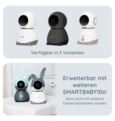 WLAN-Babyphone mit Kamera wei&szlig;grau