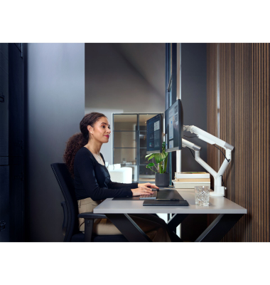 One for All Monitor Halterung Design Dual White DM 7220