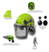 Schutzhelm, ZI-FHPROFI, gr&uuml;n/schwarz