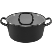 Milano Kochtopf mit Glasdeckel 24 cm, schwarz