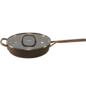 Milano Schmorpfanne mit Glasdeckel 28 cm, Braun