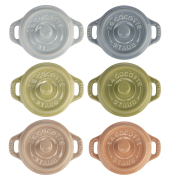 Mini Cocotte Set 6-tlg. rund, Keramik, mehrfarbig