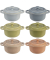 Mini Cocotte Set 6-tlg. rund, Keramik, mehrfarbig