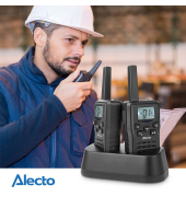 Walkie Talkie 2er Set 10 km Reichweite, Schwarz