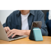 Magnetic Wallet Stand MagSafe Light Blue
